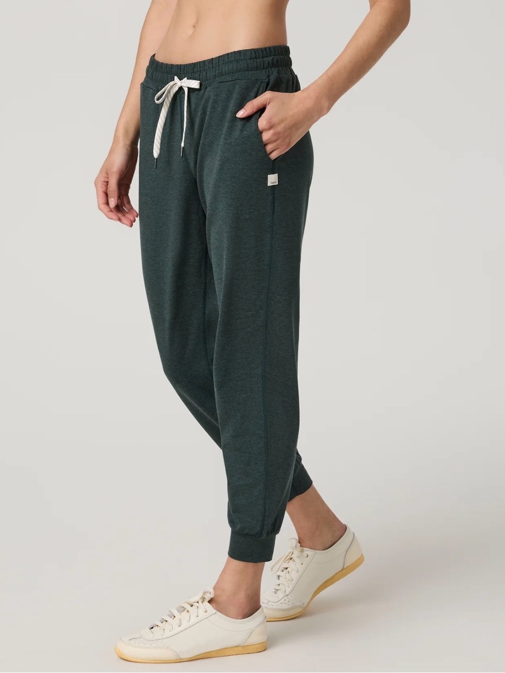 Vuori Women's Dark Green Performance Jogger Pants Drawstring Waist Size Small